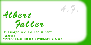 albert faller business card